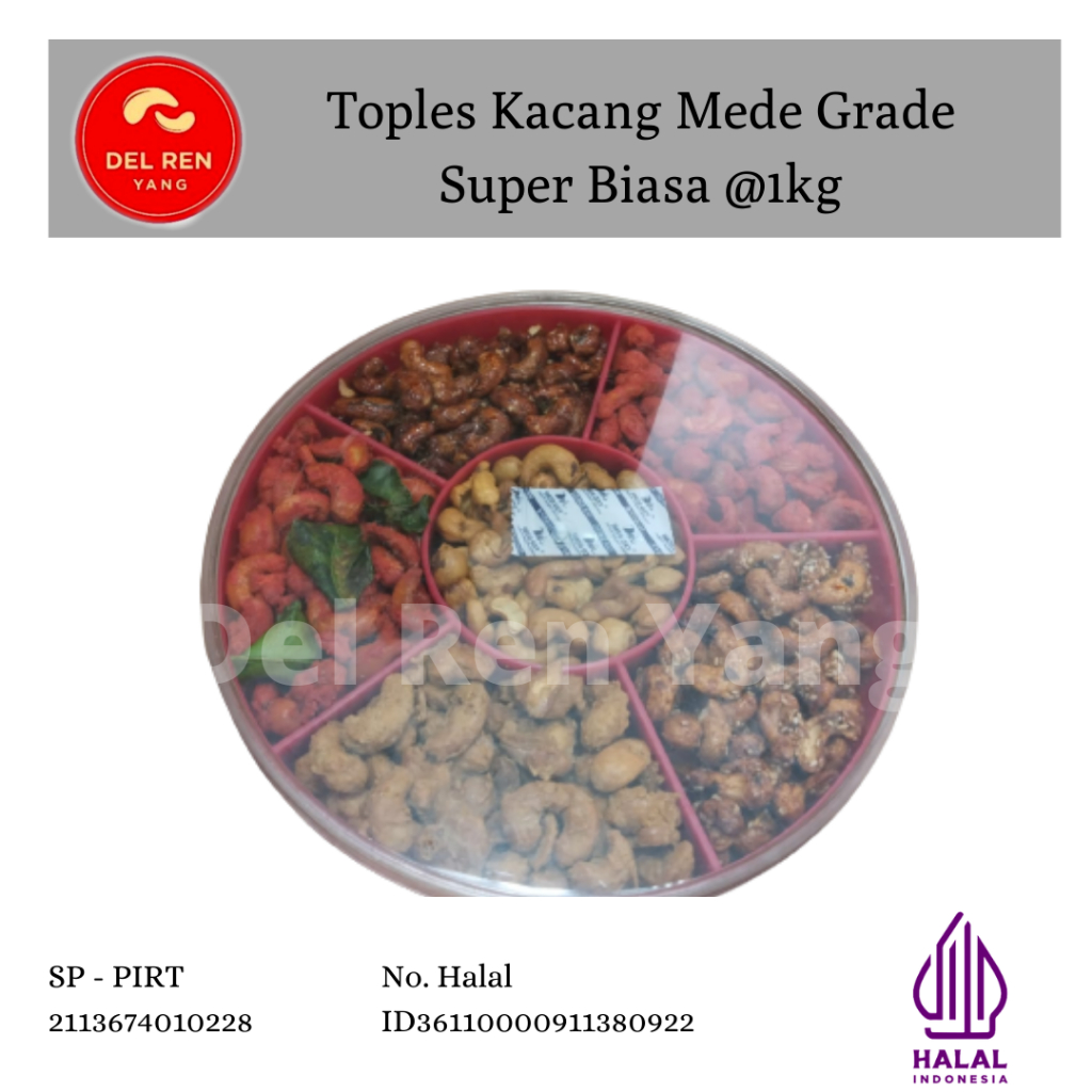 

98rb/tray . toples kacang mede super biasa @1kg