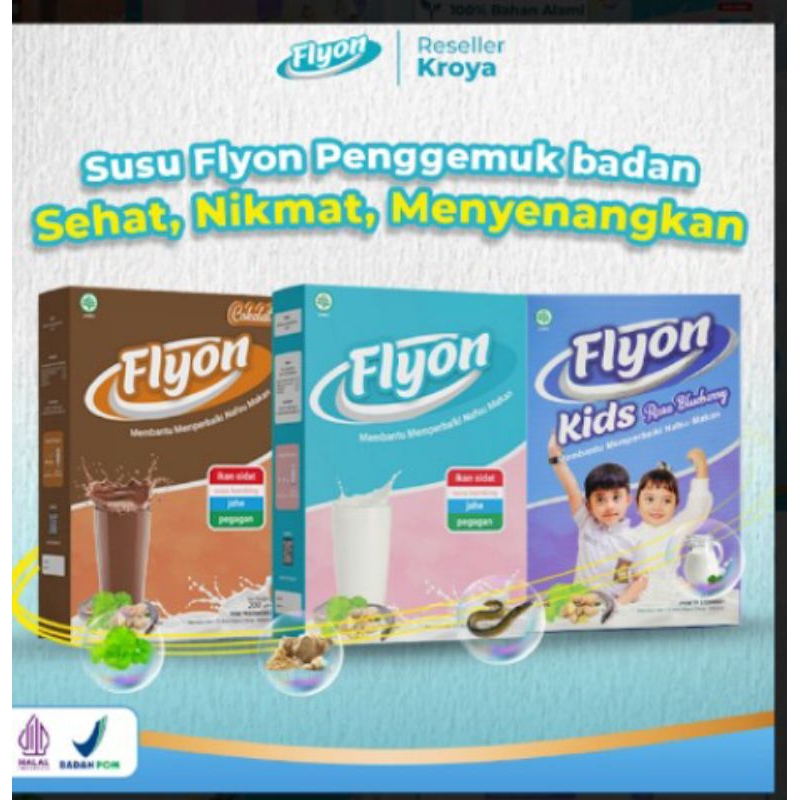 

Flyon Susu Penambah Berat Badan, Susu Penggemuk, Penambah Nafsu Makan Original Vitamin Herbal