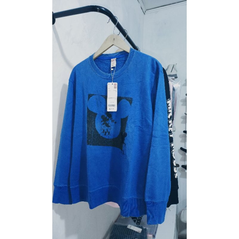 SALE SWEATER UNIQLO ORIGINAL (DISNEY MICKEY BIRU)