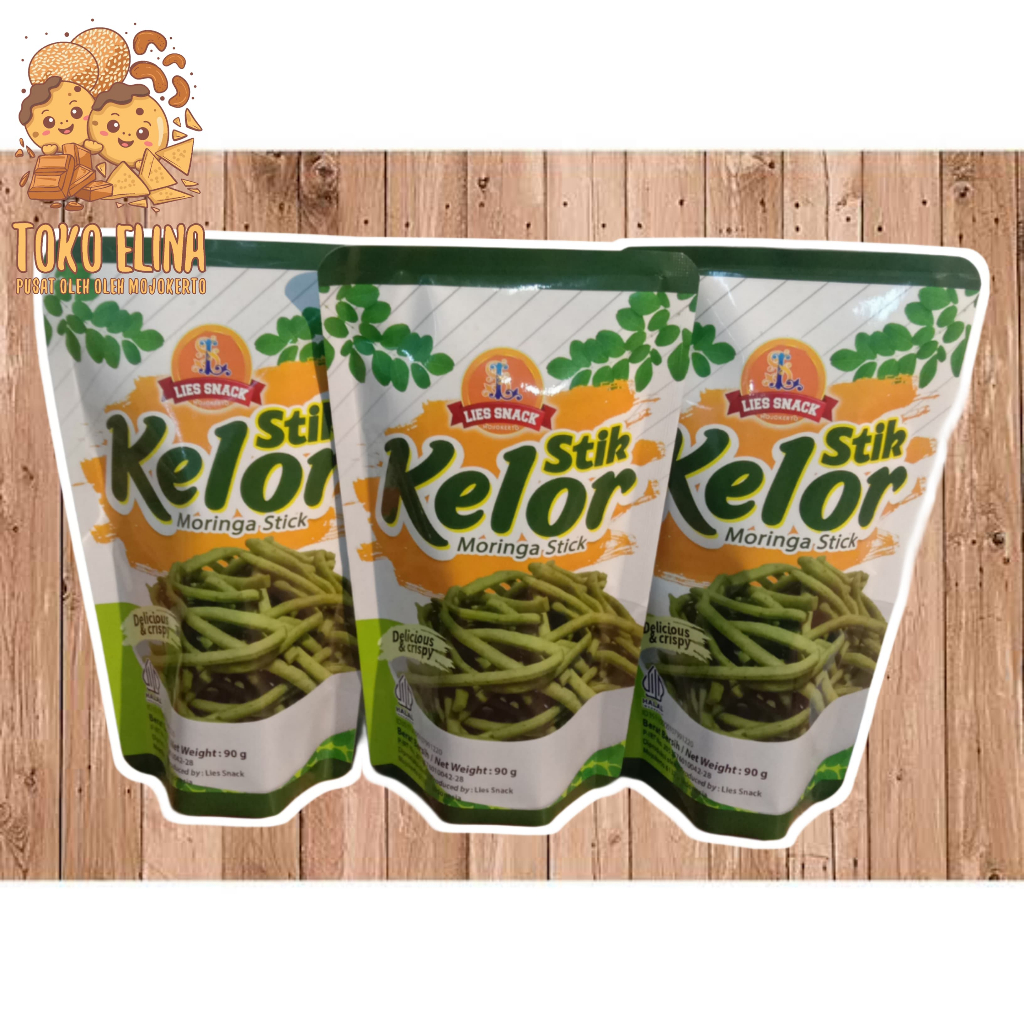 

Stick Kelor Lies Snack, Makanan Ringan Oleh-oleh Mojokerto. Berat bersih 90g