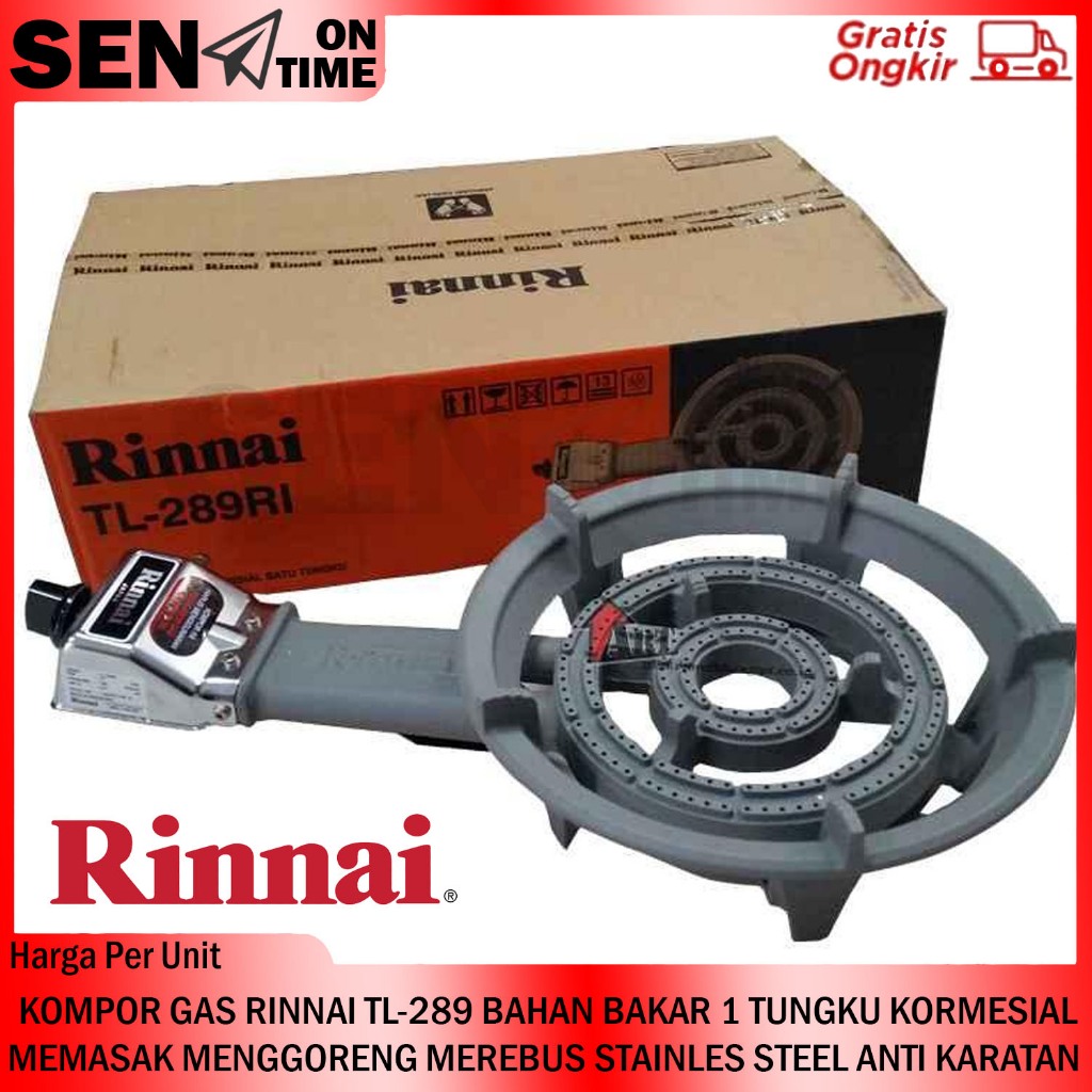 Rinnai Tl-289 Kompor Gas Kormesial Cormesial Restoran Rumah Body Besi Stainles Stenlis Stainliss Set