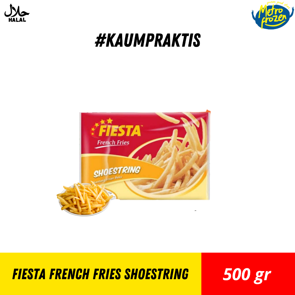 

FIESTA Shoestring 500gr// kentang gorang// kentang goreng fiesta instan Banjarmasin