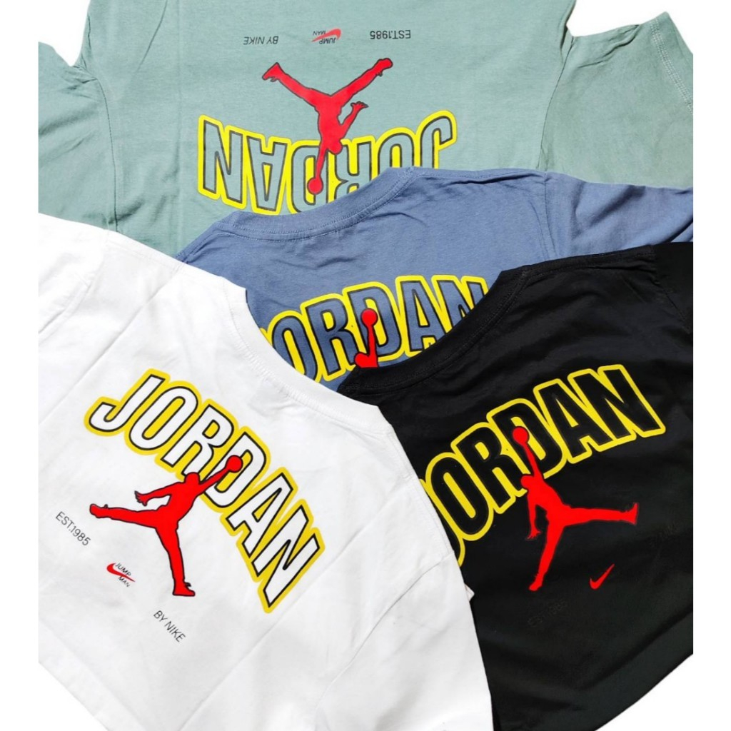 Kaos Basket Air Jordan Simpel Premium Distro / Baju Kaos Oblong Pria Wanita Unisex / Tshirt Lengan P