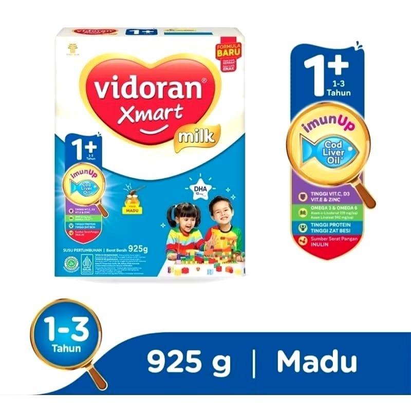 Vidoran Smart 1+ - Nutrisi Pintar untuk Si Kecil - Rasa Vanila / Madu 700 & 925g