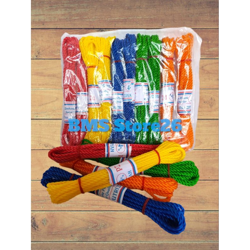 

Tali Tambang 4mm - Tali Tambang Plastik - 1 Pack Isi 10 Pcs