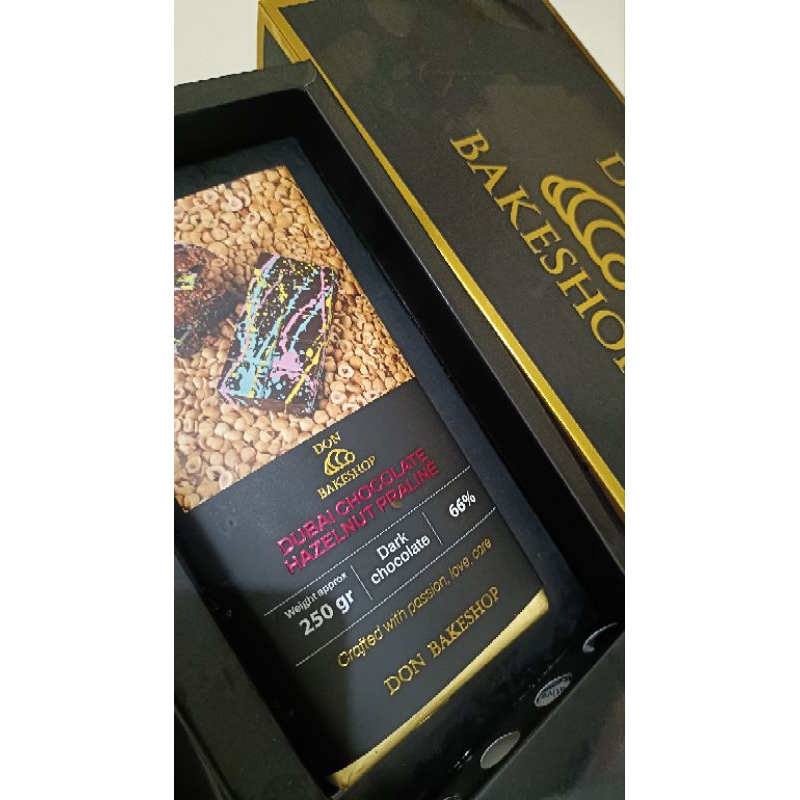 

don bakeshop kunafa Dubai hazelnut praline chocolate viral