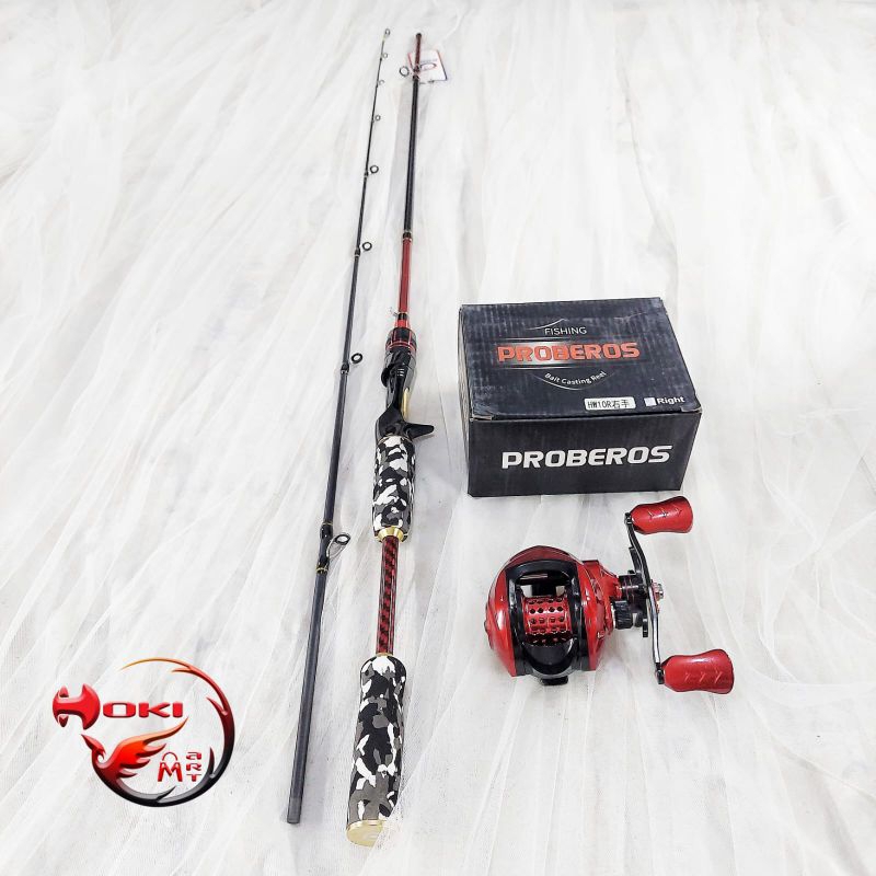 Joran set bc IROLY DIABLO 180 198 + REEL BC PROBEROS handle kanan / set joran bc casting