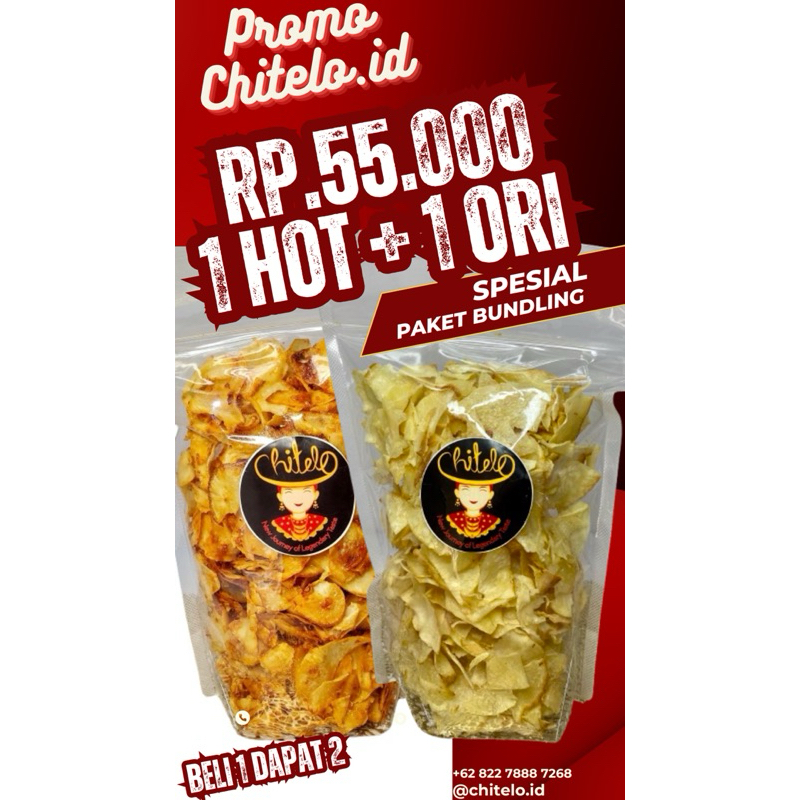 

BUY 1 GET 1 - Keripik Singkong Pedas Manis Dapat Keripik Original