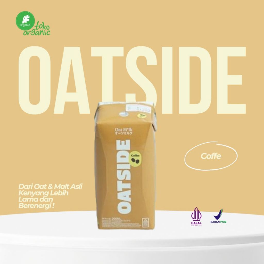 

OATSIDE Mini Oat Milk Rasa Coffe (200ML) | Susu Oat Rendah Lemak, Sehat | Susu Non Dairy (Kemasan Dengan Sedotan)