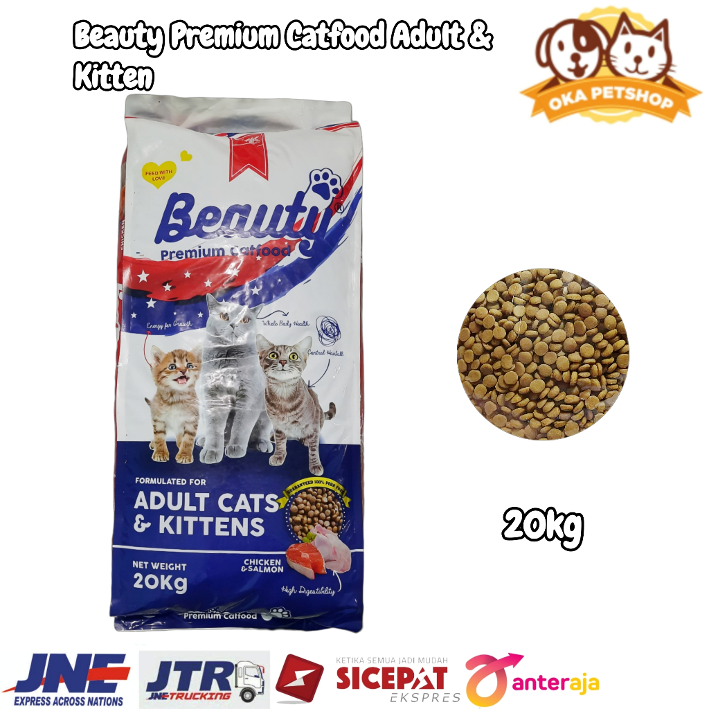 Makanan Kucing  Beauty Premium 20kg ( CARGO/EKSPEDISI) /makanan kucing beauty 20kg
