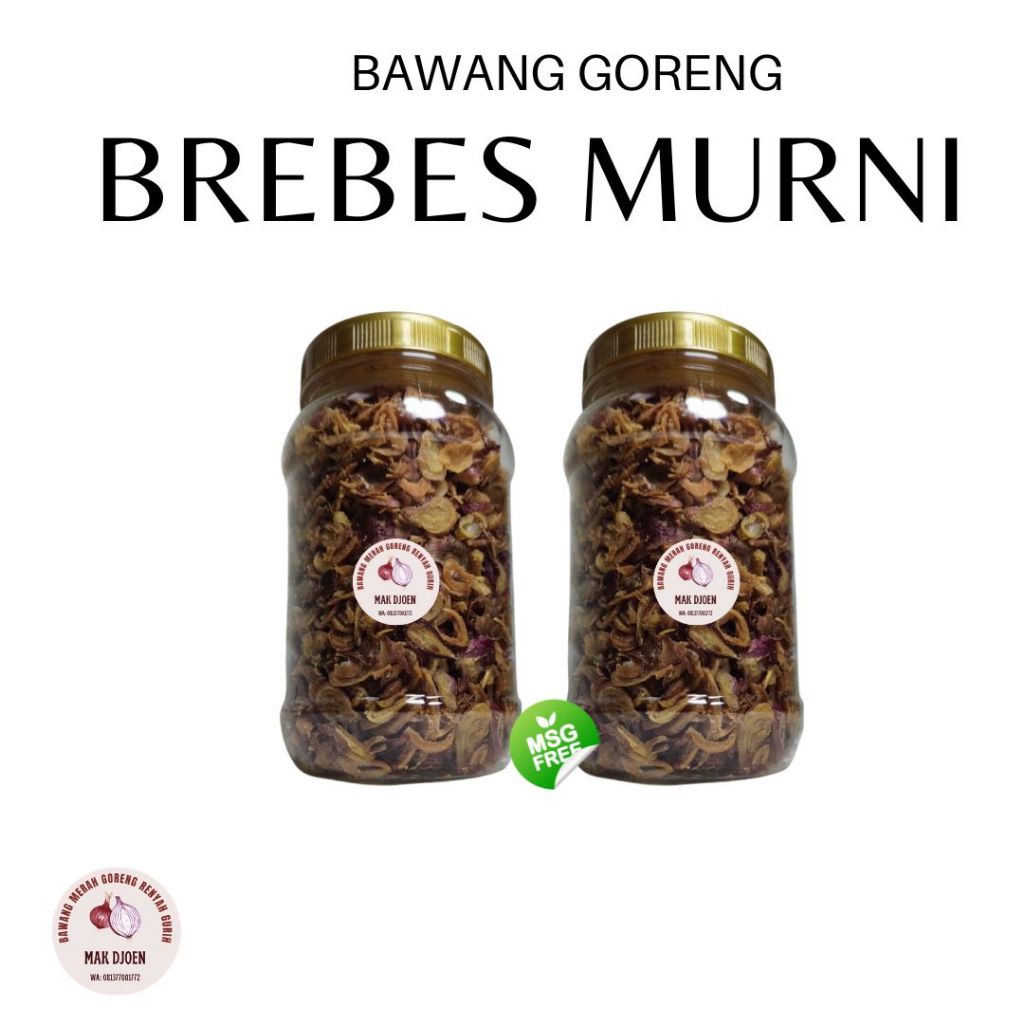 

Bagor Bawang Goreng Brebes Murni Tanpa Campuran 150 gram Paket 2 pcs COD