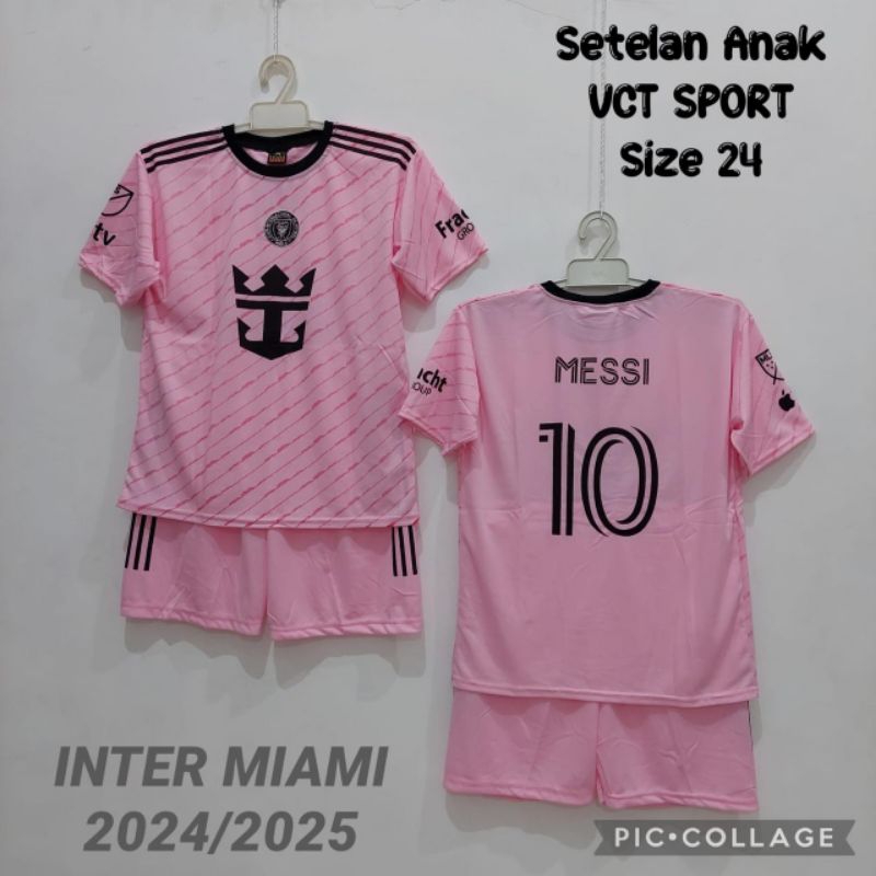 setelan jersey bola anak warna pink terbaru