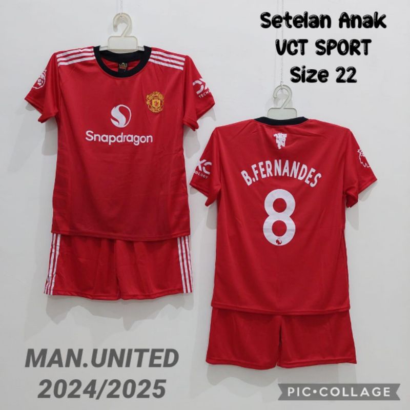setelan jersey bola anak warna merah terbaru