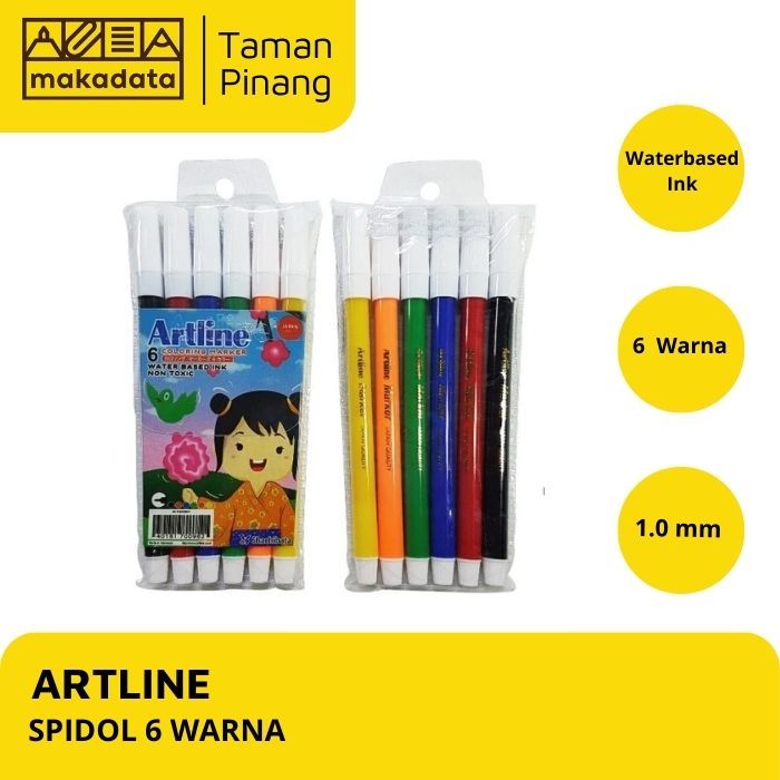 

SPIDOL / COLORING MARKER ARTLINE 6 WARNA (1 SET)