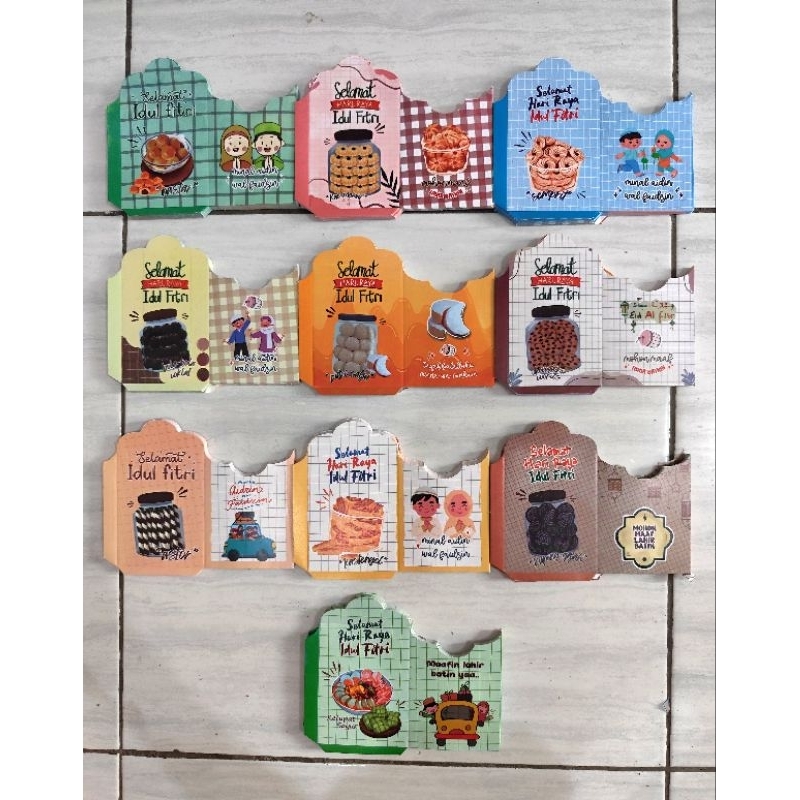 

1000 lembar Amplop Lebaran motif bervariasi