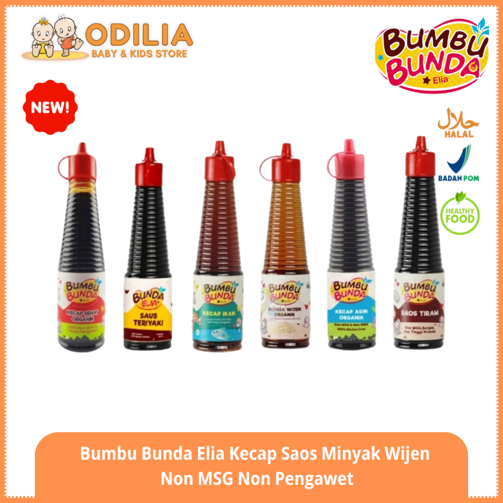 

Bumbu Bunda Elia Kecap Organik Non MSG Kecap Manis/Kecap Asin/Minyak Wijen/Saos Tiram/Kecap Ikan/Saos TeriyakiBumbu Bunda Elia Kecap Organik Non MSG Kecap Manis/Kecap Asin/Minyak Wijen/Saos Tiram/Kecap Ikan/Saos Teriyaki