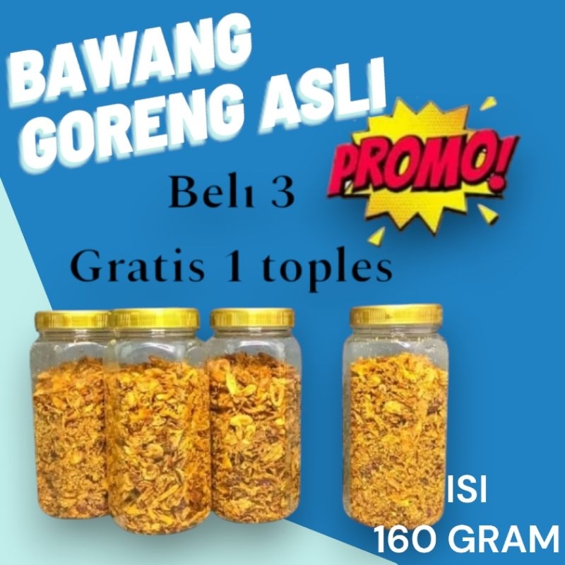 

Bawang gireng Beli 3 gratis 1 tanpa pengawet cocok untuk taburan semua makanan