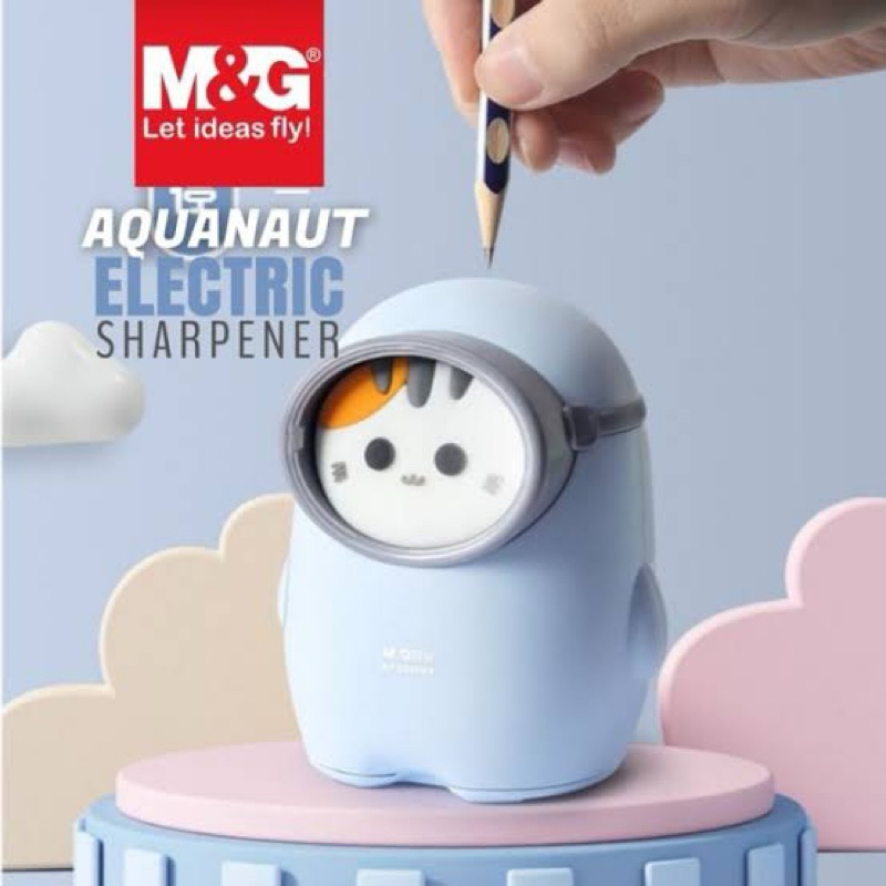 

Miniso x M&G Stationery Electric Sharpener Aquanaut / Rautan pensil Portable Rautan pensil baterI