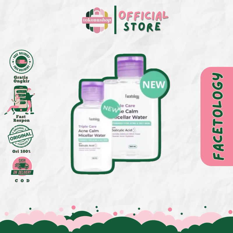 ✔Tokonushop✔ Facetology Triple Care Acne Calm Micellar Water