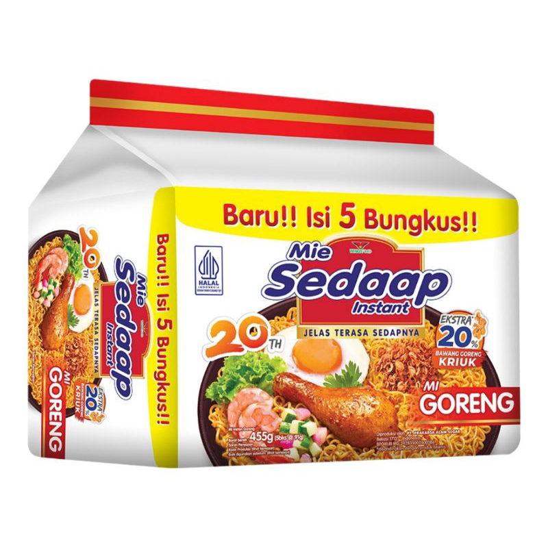 

mie SEDAAP goreng pack isi 5 pcs