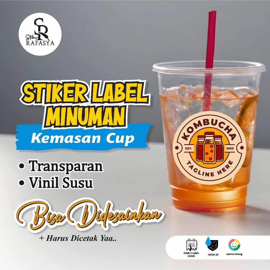 

STIKER | STICKER | CETAK LABEL MINUMAN \ STIKER CUSTOM berbahan kertas / plastik
