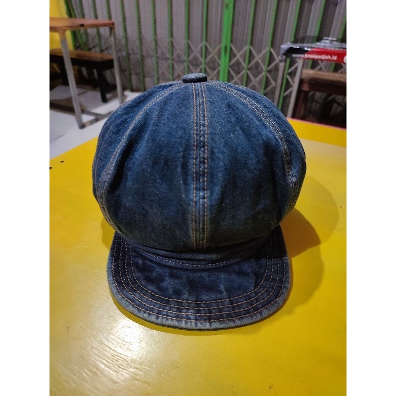 Topi Apolo Newsboy Basic Denim