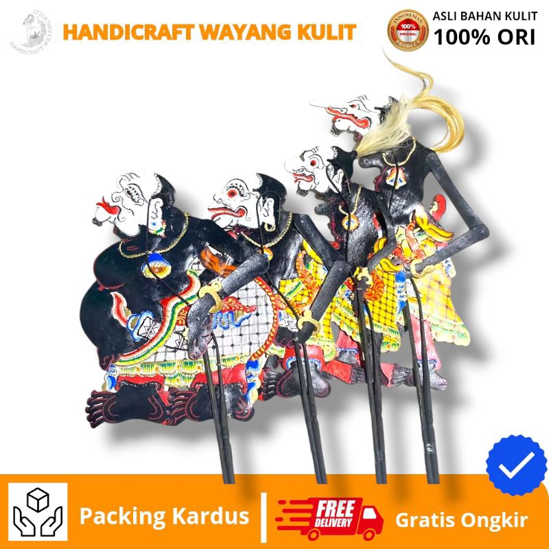 HANDICRAFT WAYANG KULIT | Wayang Kulit Asli 1Set Punakawan Versi Ki Seno Ukuran Standar Dalang