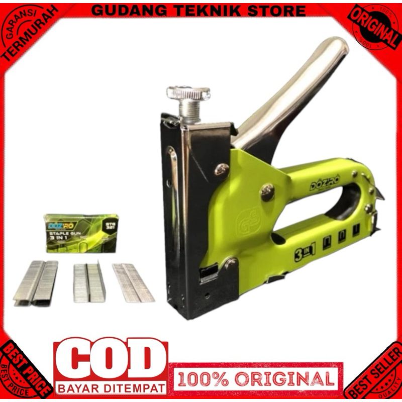 

Staples Gun 3 in 1 Tacker stapler Staples perekat powerfull Streples Tembak Doziro Free mata 600pcs