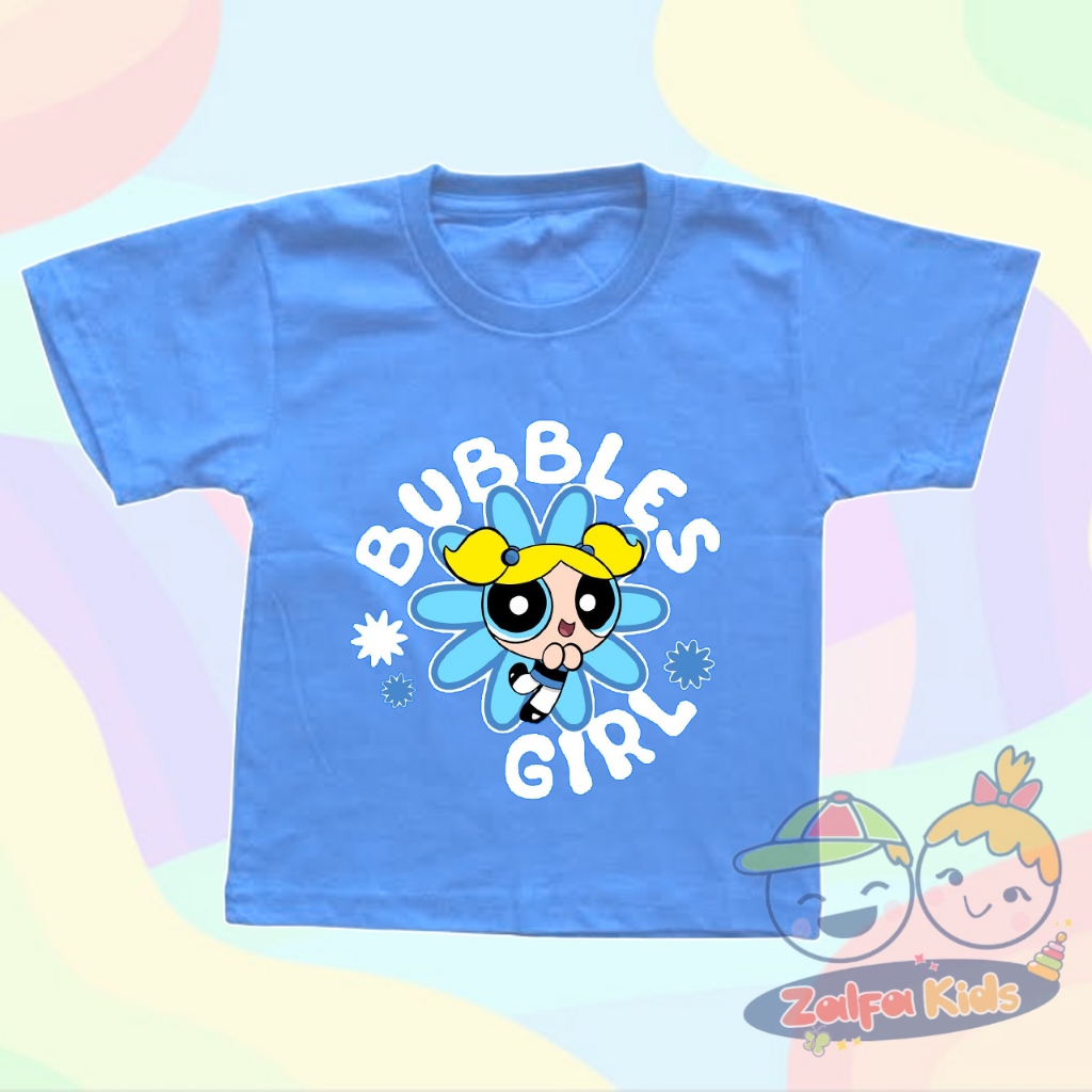 Baju Anak Kaos Anak Karakter Bubbles The Powerpuff Girls