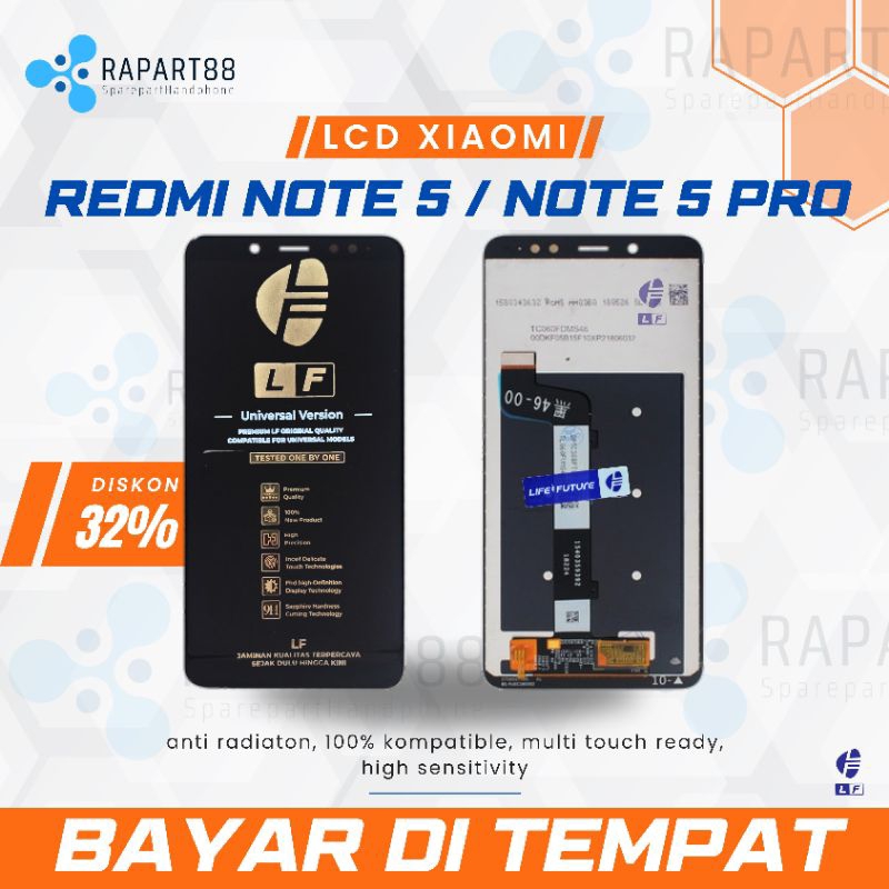 Lcd Xiaomi Redmi Note 5 / Note 5 Pro Original Life Future kualitas terbaik