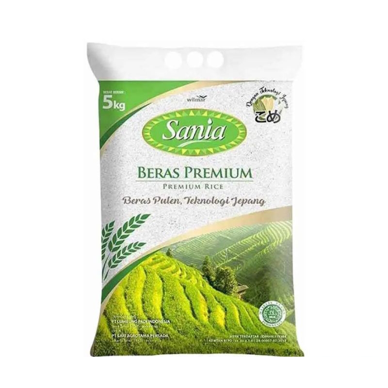

Beras Sania 5kg/ Beras Kemasan 5kg/ Beras premium
