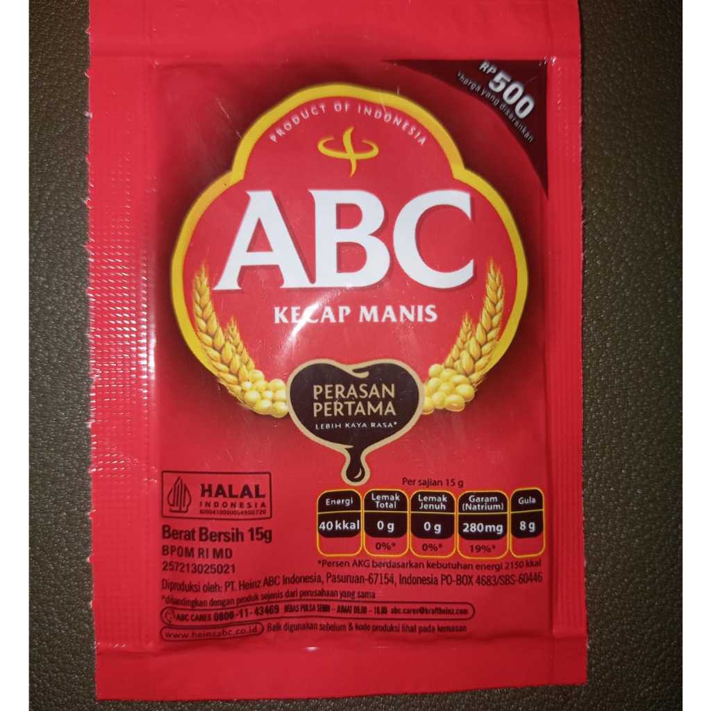 

Kecap manis ABC 15 gr sachet - 1 renceng isi 12 sachet