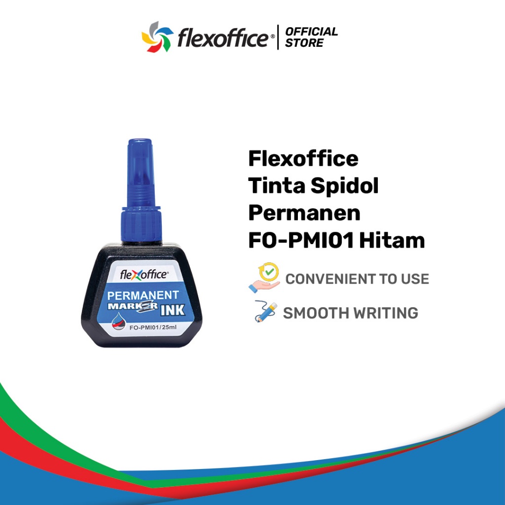

FlexOffice Tinta Spidol Permanen FO-PMI01 Hitam 12 Pcs/Set