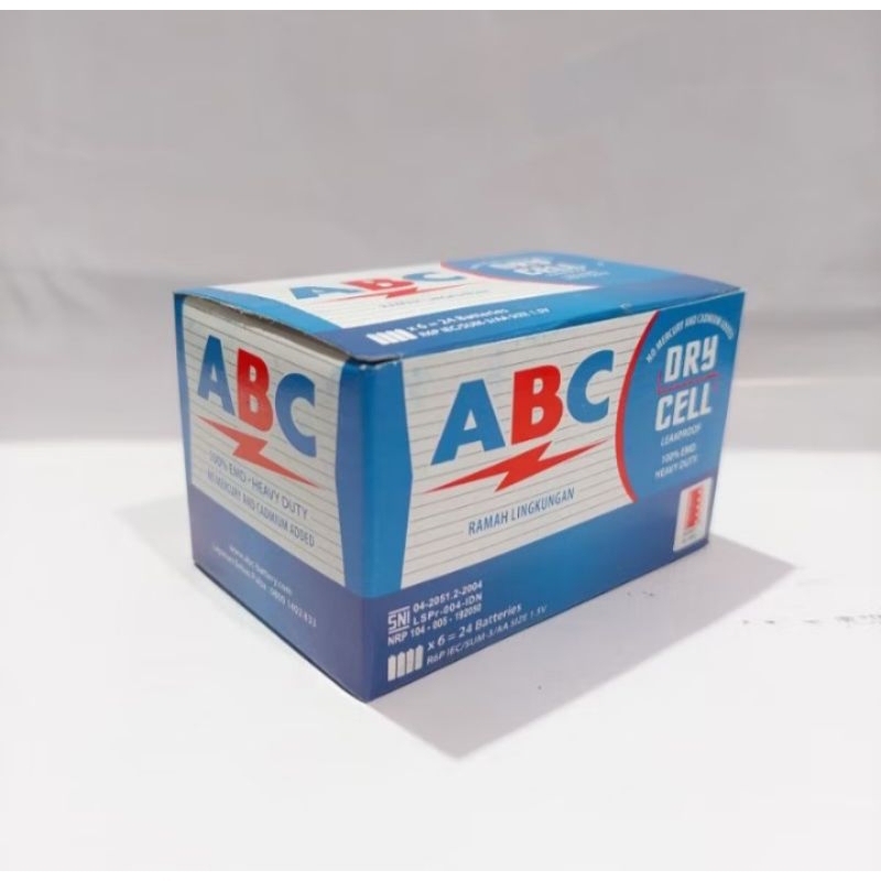 (1Box isi 24pcs)Baterai ABC Biru AA A2 1.5V batrei serbaguna jam dinding expired 2027