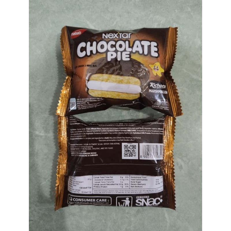 

nextar chocolate pie isi marshmallow salut cokelat 28g