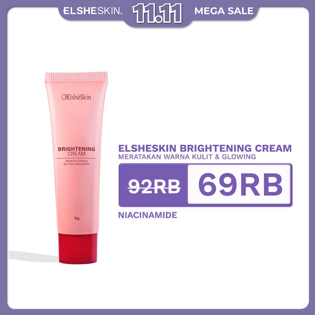 (LIVE FLASH SALE) ElsheSkin Brightening Cream - 15gr Niacinamide (Mencerahkan & Membuat Glowing) - K