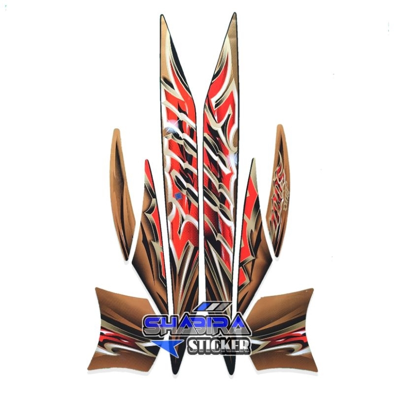 STRIPING MOTOR MIO SOUL 2010 HITAM GOLD STANDAR FULLSET