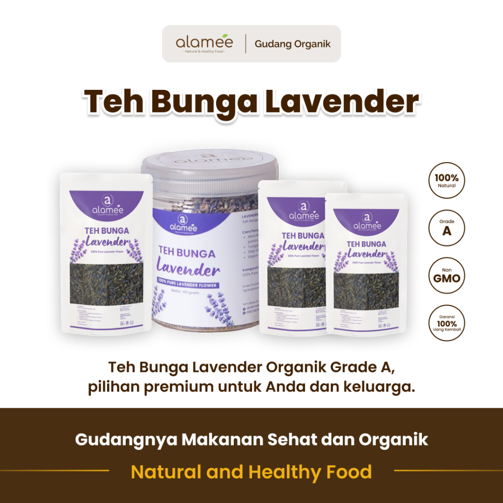 

alamee teh bunga lavender memberikan pengalaman menyenangkan hati dengan menyeduh mudah herbal alami