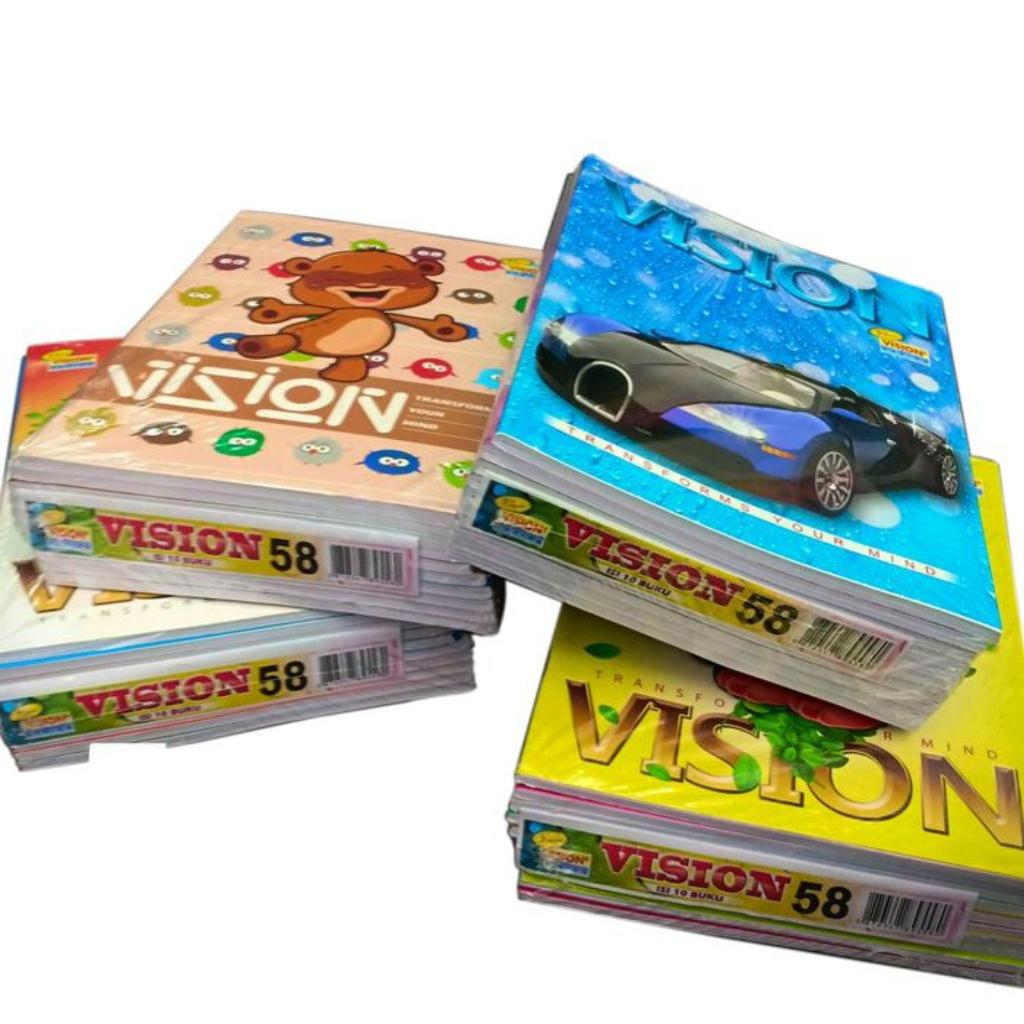 

Buku Tulis Vision 58 lembar Per Pak isi 10 Buku