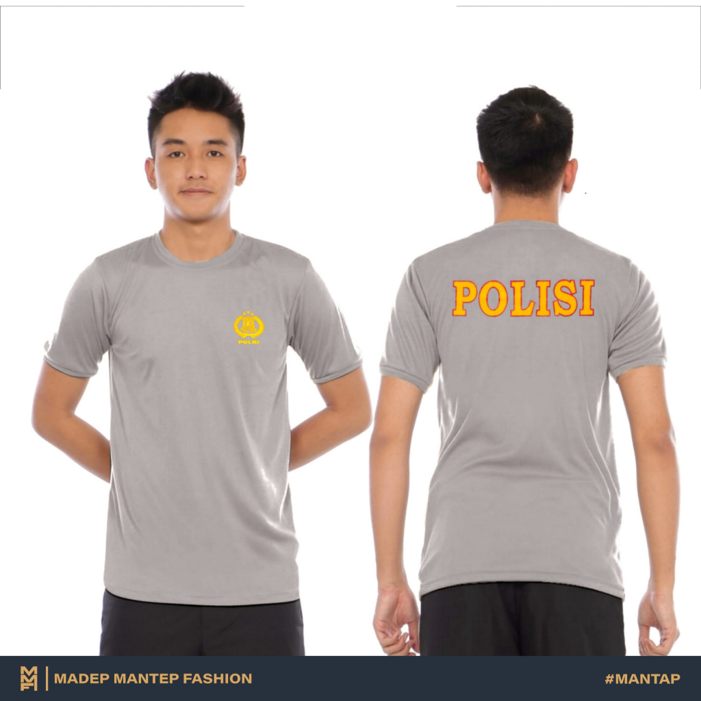Kaos Dalaman Polisi Polri Coklat Kaos Dinas Polisi Kaos Polisi Daleman Coklat - KAOS PENDEK POLRI