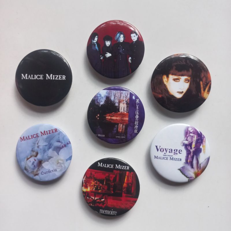 MALICE MIZER PIN BUTTON | 46cm gothic vkei band pins