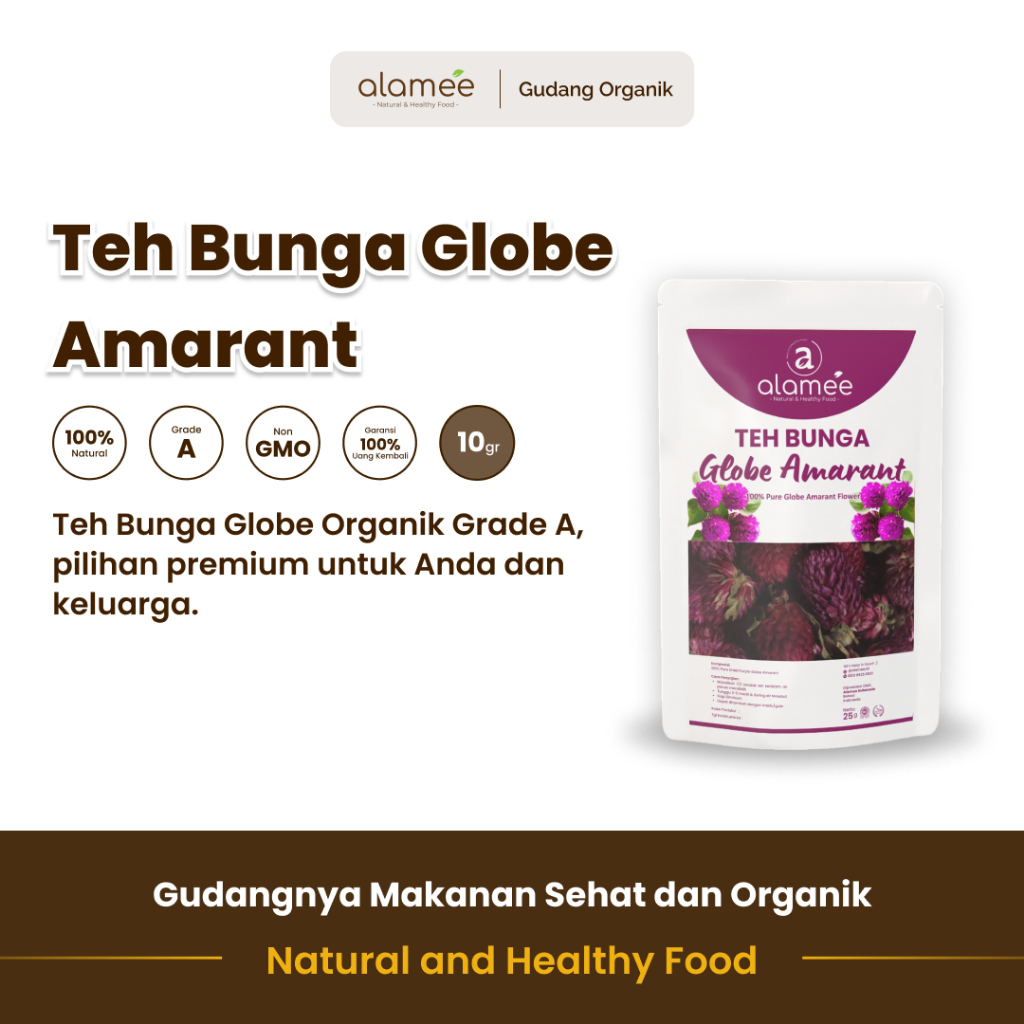 

alamee teh bunga puple globe amaranth herbal alami terjamin relaksasi tubuh pilihan yang tepat