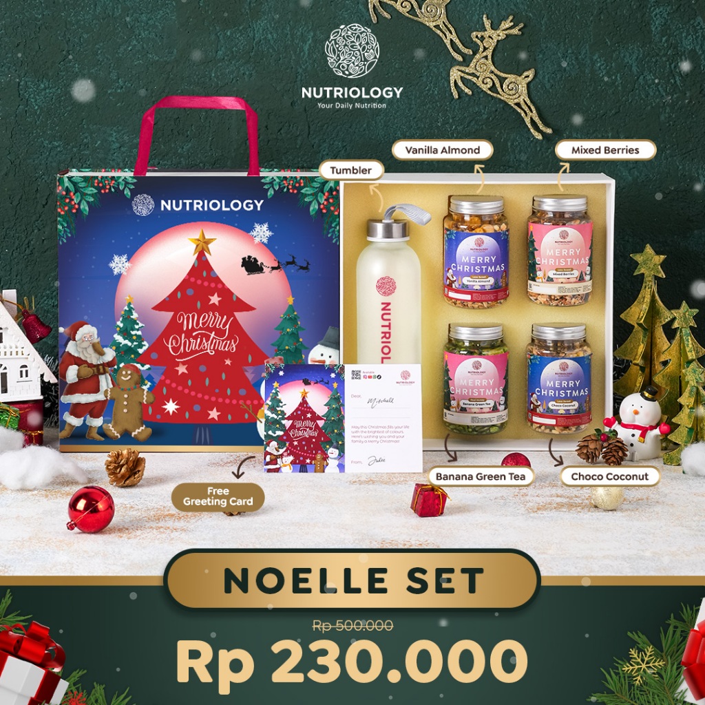 

Hampers Natal tahun baru Granola Nutriology Noelle set Bingkisan Parsel Gift Parcel Hadiah premium Christmas New Year