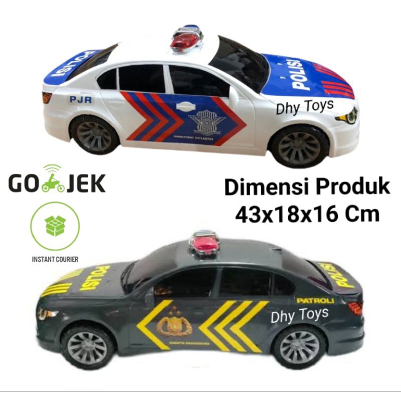 Mainan Mobil Polisi Patroli Sirine Mainan Mobil Polisi Sedan Ukuran Besar