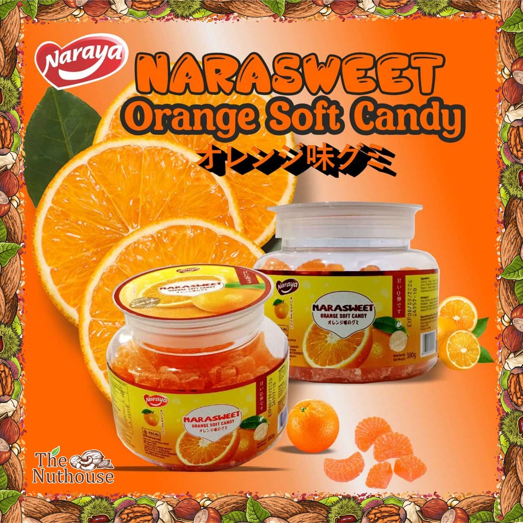 

Naraya NaraSweet Soft Candy 380gr - Orange Flavor / Rasa Jeruk [HALAL]