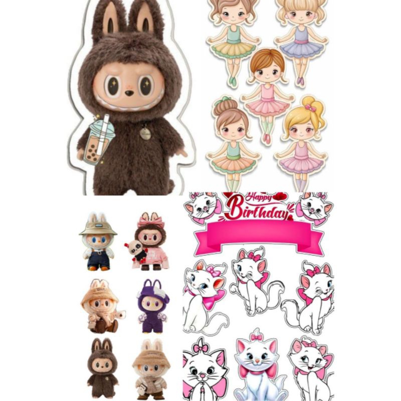 

désain topper custom untuk kue ultah