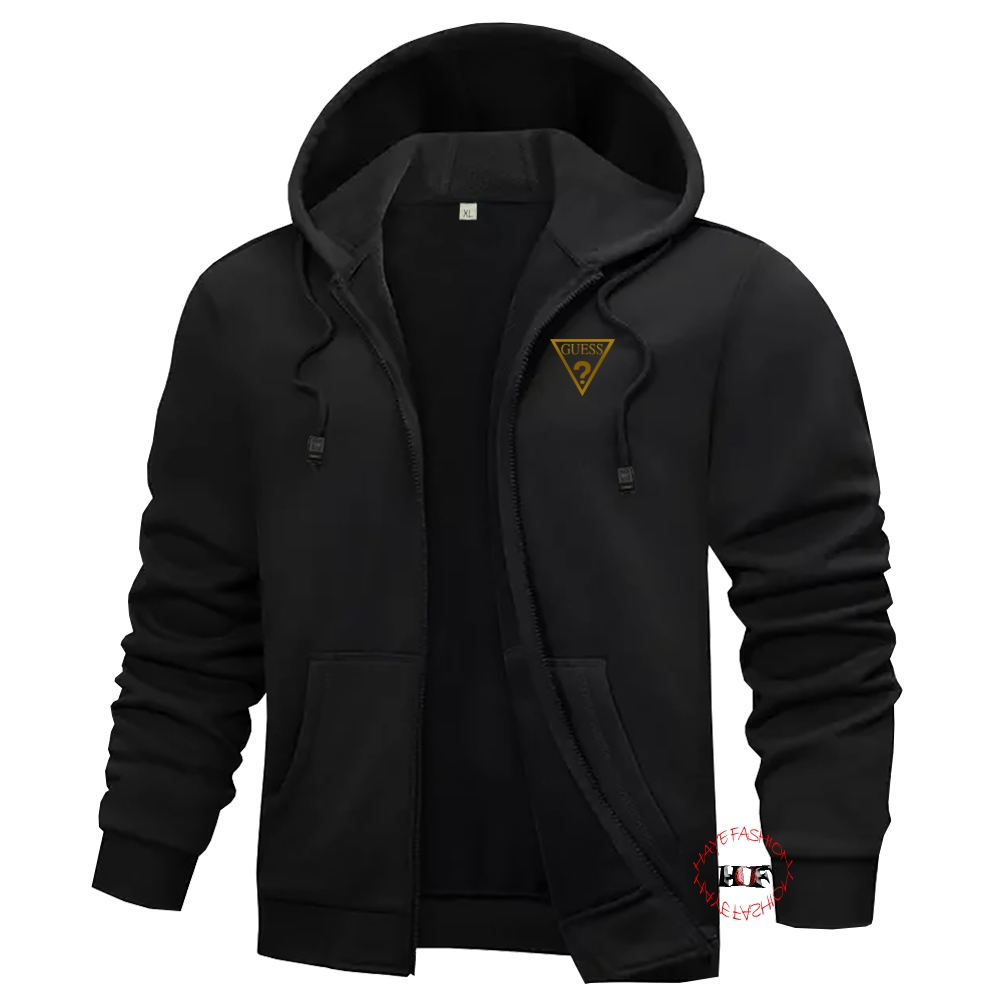 Haye Fashion - Jacket Zipper Resleting Jacket Gues Segitiga Gold Jacket Pria/Wanita Jacket Tebal