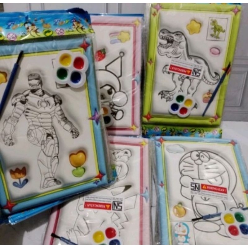 

50 pcs Mewarnai cat air kecil/Gambar cat air