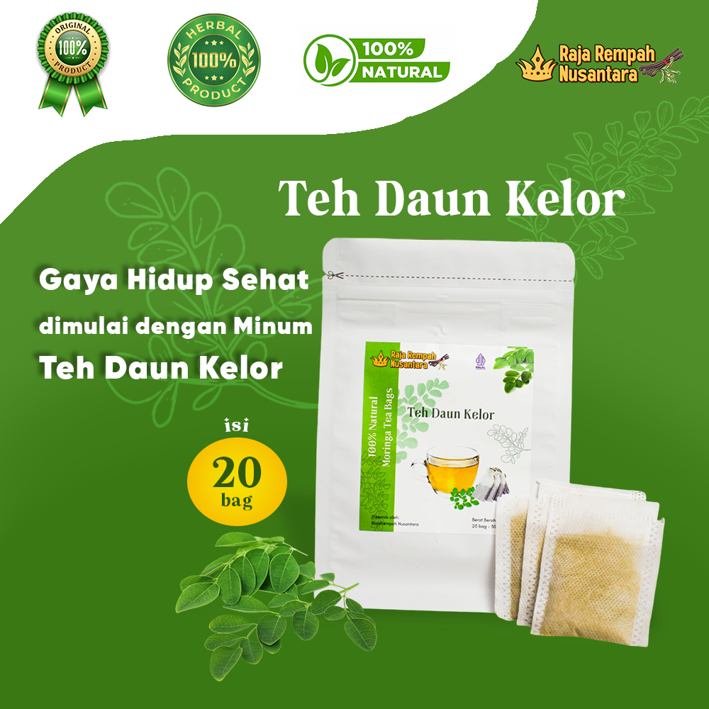 

RajaRempah Teh Daun Kelor Celup Teh Herbal Alami 100% Natural Moringa Rempah Berkhasiat