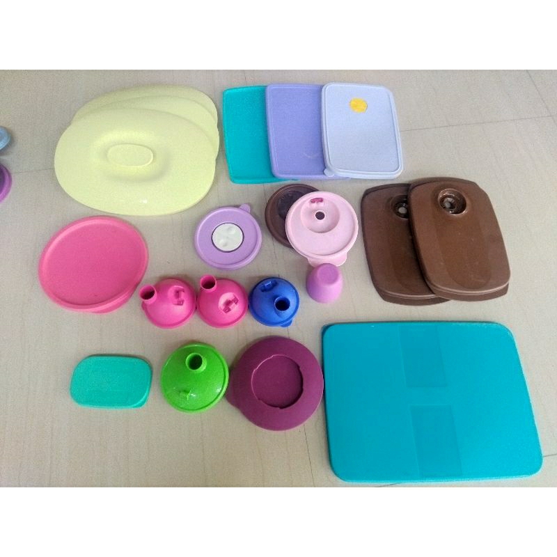 pertutupan tutup freezer besar, blossom, mug sup, bowl padang, byo, dispenser susu tupperware second